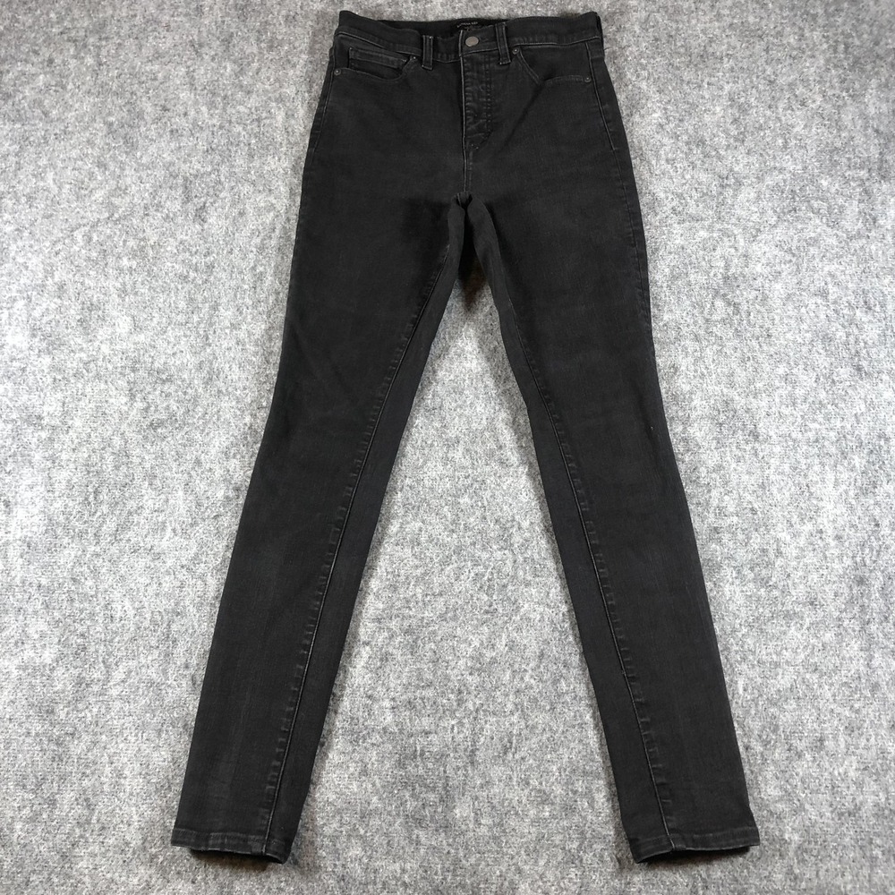 Banana Republic High-Rise Skinny Jeans Womens 27/4 Blk Tall Denim Charcoal Wash